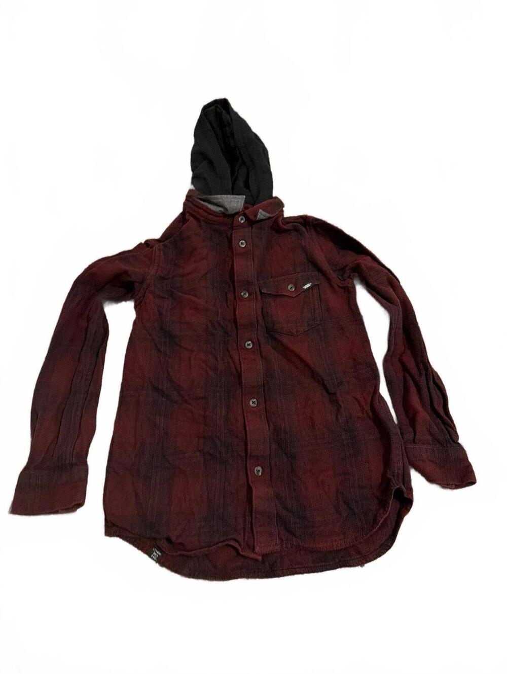 Vans Boys Hooded Flannel Medium - Casual Layering Essential